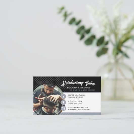 美容師サロン |完全 名刺 (スタンド正面)