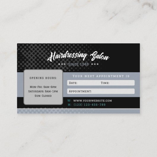 美容師サロン |完全 名刺 (裏面)