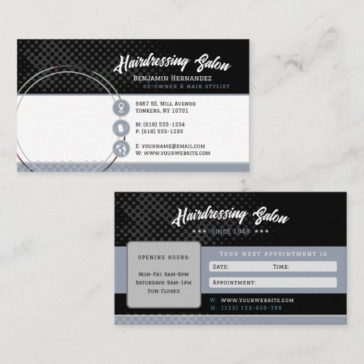 美容師サロン |完全 名刺 (正面/裏面)