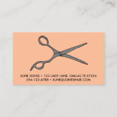 美容師シザーシックラインスケッチカスタム 名刺 (裏面)