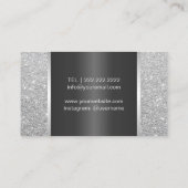 美容師シザートレンディー銀グリッターサロン 名刺 (裏面)