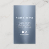 美容師シザーハンドロゴダスティブルーサロン 名刺 (裏面)