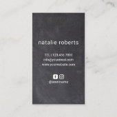 美容師シザーハンドロゴチョークヘアードレッサー 名刺 (裏面)