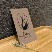 美容師シザーハンドロゴ素朴クラフトサロン 名刺