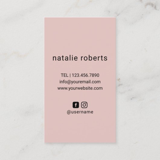 美容師シザーバラロゴエレガントブラックピンク 名刺 (裏面)