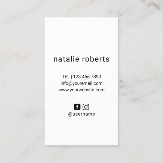 美容師シザーバラロゴサロンタイポグラフィ 名刺 (裏面)