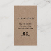 美容師シザーバラロゴ素朴クラフトサロン 名刺 (裏面)