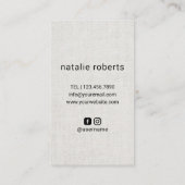 美容師シザーロゴヴィンテージパープルサロン 名刺 (裏面)