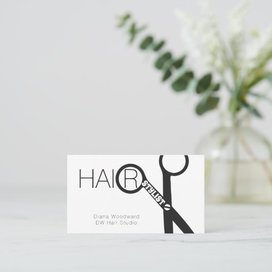 美容師シザー名刺 名刺 (スタンド正面)