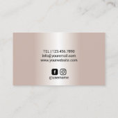 美容師シザー&ガールサロンモダンバラ金ゴールド 名刺 (裏面)