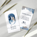 美容師シザー&ハンドロゴ水彩サロン 名刺<br><div class="desc">美容師シザー&ハンドロゴ水彩海軍&金ゴールド美しいサロン名刺。</div>