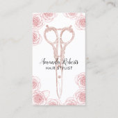 美容師シザー&バラフローラアポイントメント 予約カード (正面)
