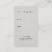 美容師シザー&フラワーズウッドアポイントメント 予約カード (裏面)