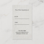 美容師シザー&フラワーズ素朴アポイントメント 予約カード (裏面)