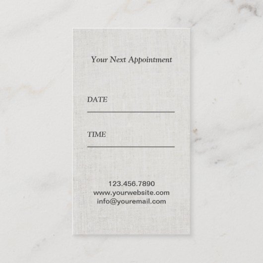 美容師シザー&フラワーズ素朴アポイントメント 予約カード (裏面)