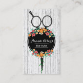 美容師シザー&フラワーズ素朴アポイントメント 予約カード (正面)