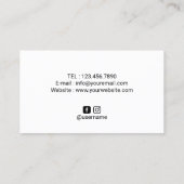 美容師シザー&ヘアイラストレーションサロン 名刺 (裏面)