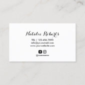 美容師シザー&ヘアタイポグラフィサロン 名刺 (裏面)