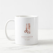 美容師シックバラ金ゴールドはさみコーム コーヒーマグカップ (左)