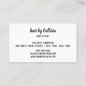 美容師シック金ゴールドグリッターモダンタイポグラフィ 名刺 (裏面)