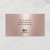 美容師シモダンザーロゴバラ金ゴールドサロン 名刺 (裏面)