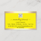 美容師シリンジボトックスB12 QRCodeイエロー金ゴールド 名刺 (裏面)