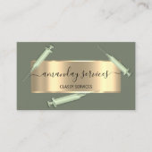 美容師シリンジボトックスB12 QRCodeグリーン 名刺 (正面)