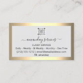 美容師シリンジボトックスB12 QRCodeグレー金ゴールド 名刺 (裏面)