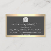 美容師シリンジボトックスB12 QRCodeグレー金ゴールド 名刺 (裏面)