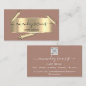 美容師シリンジボトックスB12 QRCodeバラ 名刺 (正面/裏面)