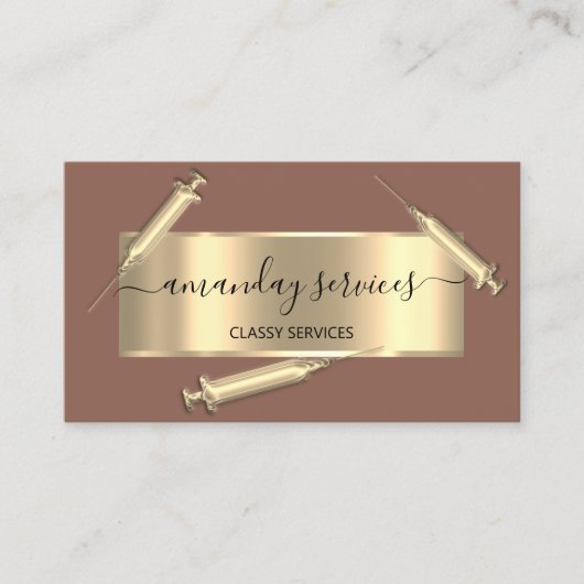 美容師シリンジボトックスB12 QRCodeフレーム 名刺 (正面)