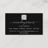 美容師シリンジボトックスB12 QRCodeブラック金ゴールド 名刺 (裏面)