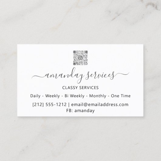 美容師シリンジボトックスB12 QRCodeブラック 名刺 (裏面)