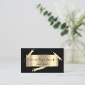 美容師シリンジボトックスB12 QRCodeブラック 名刺 (スタンド正面)