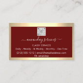 美容師シリンジボトックスB12 QRCodeブルゴーニュ 名刺 (裏面)