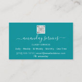 美容師シリンジボトックスB12 QRCodeブルー海 名刺 (裏面)