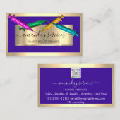 美容師シリンジボトックスB12 QRCodeブルー 名刺 (正面/裏面)