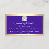 美容師シリンジボトックスB12 QRCodeブルー 名刺 (裏面)