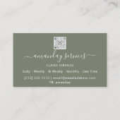 美容師シリンジボトックスB12 QRCodeミント金ゴールド 名刺 (裏面)