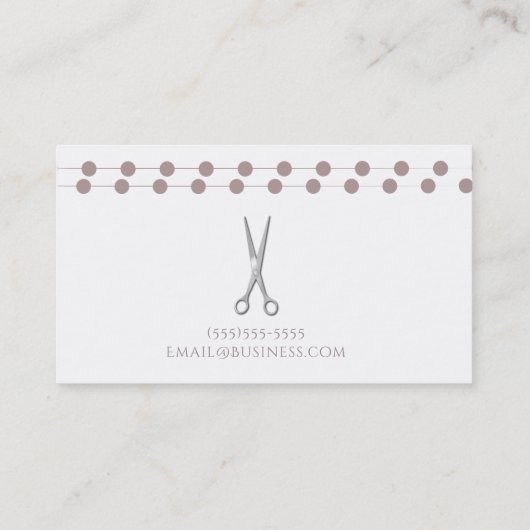 美容師シルバーシザースマミニマルーヴピンク 名刺 (裏面)