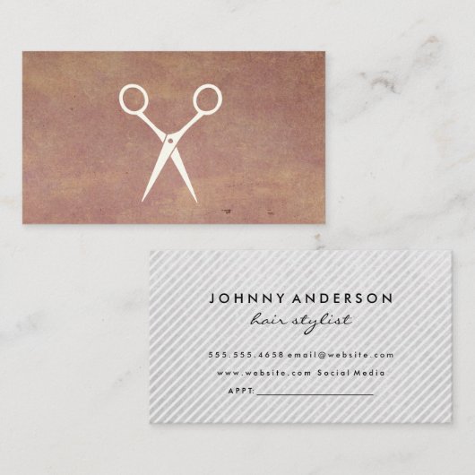 美容師シルバーシザーズアポイントメント 予約カード (正面/裏面)