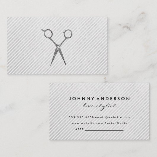 美容師シルバーシザーズアポイントメント 予約カード (正面/裏面)