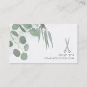 美容師シルバーシザーユーカリ金ゴールド 名刺 (裏面)