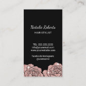 美容師シルブグリッタースカル美しいサロン 名刺 (裏面)