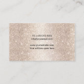 美容師ジオメトリックブラック&金ゴールド美しいサロン 名刺 (裏面)