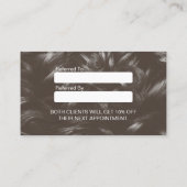 美容師ジオメトリ美しいサロンの参照 紹介カード (裏面)