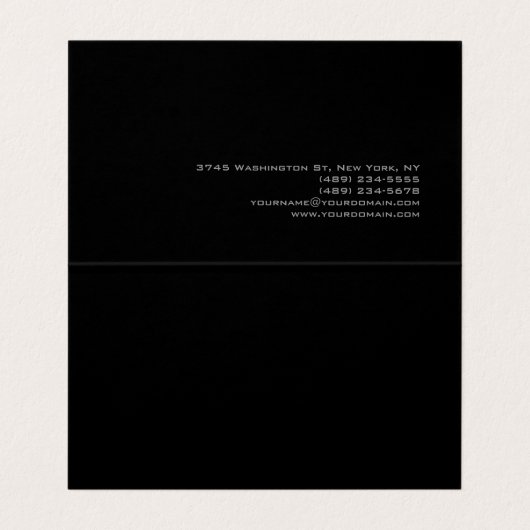 美容師スクリプトグレーピンクトレンディー折り畳み 名刺 (内部フラット)