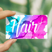 美容師スクリプトトレンディー水彩アポイントメント 予約カード