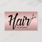 美容師スクリプトフォイルバラ金ゴールドアポイントメント 予約カード (正面)