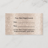 美容師スクリプモダントベージュグリッター 予約カード (裏面)